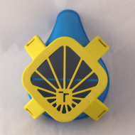 Halfmask body with filter holder attached