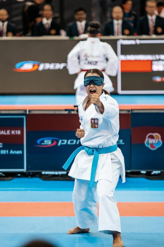 Veronika Kamenská dosáhla na skvělý úspěch na Mistrovství světa v para-karate | Autor: Český svaz karate