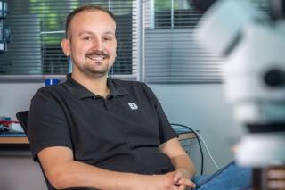 BUT graduate Matěj Očenášek, founder of DIVELIT system. | Author: Václav Koníček