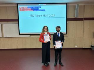 Vítězové PhD Talent FEKT 2025. | Autor: Jaroslav Koton.