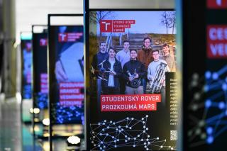 A thematic panel exhibition demonstrated that the path to space leads through BUT. | Author: Jakub Rozboud