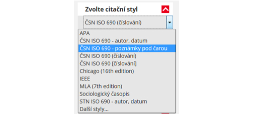 citační styly